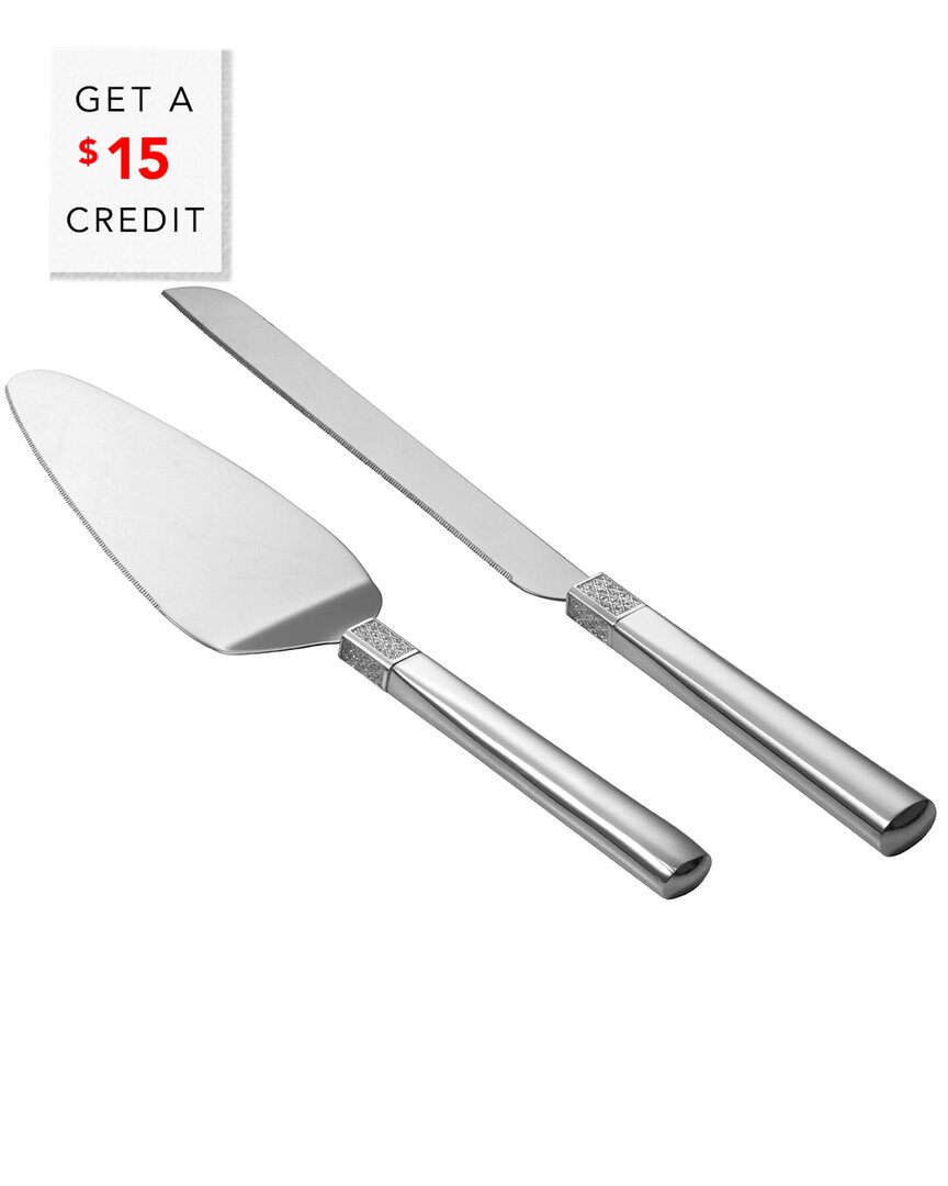 Shop Waterford Lismore 2pc Diamond Cake Knife & Server Set With $15 Credit