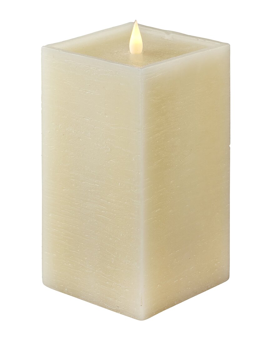 Seasonal Llc Classic Motion Flameless Square Candle In White