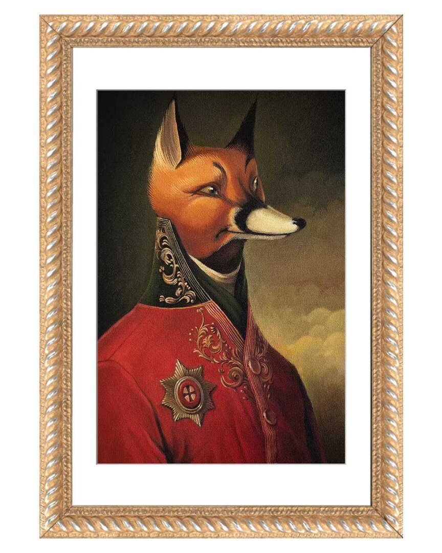 Shop Icanvas Noble Gentleman In Red By Foxy & Paper Wall Art