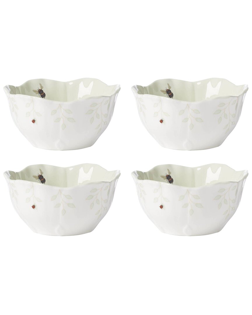 Lenox Set Of 4 Butterfly Meadow Floral Dessert Bowls