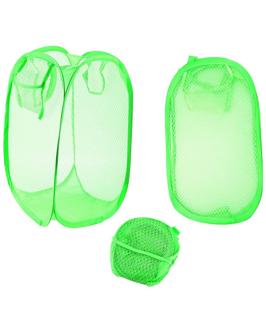 Fresh Fab Finds 3pc Green Pop-up Laundry Hampers