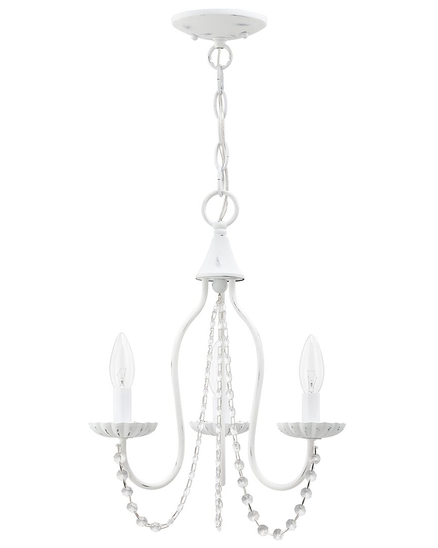 Livex Lighting Alessia 3-light Antique White Mini Chandelier