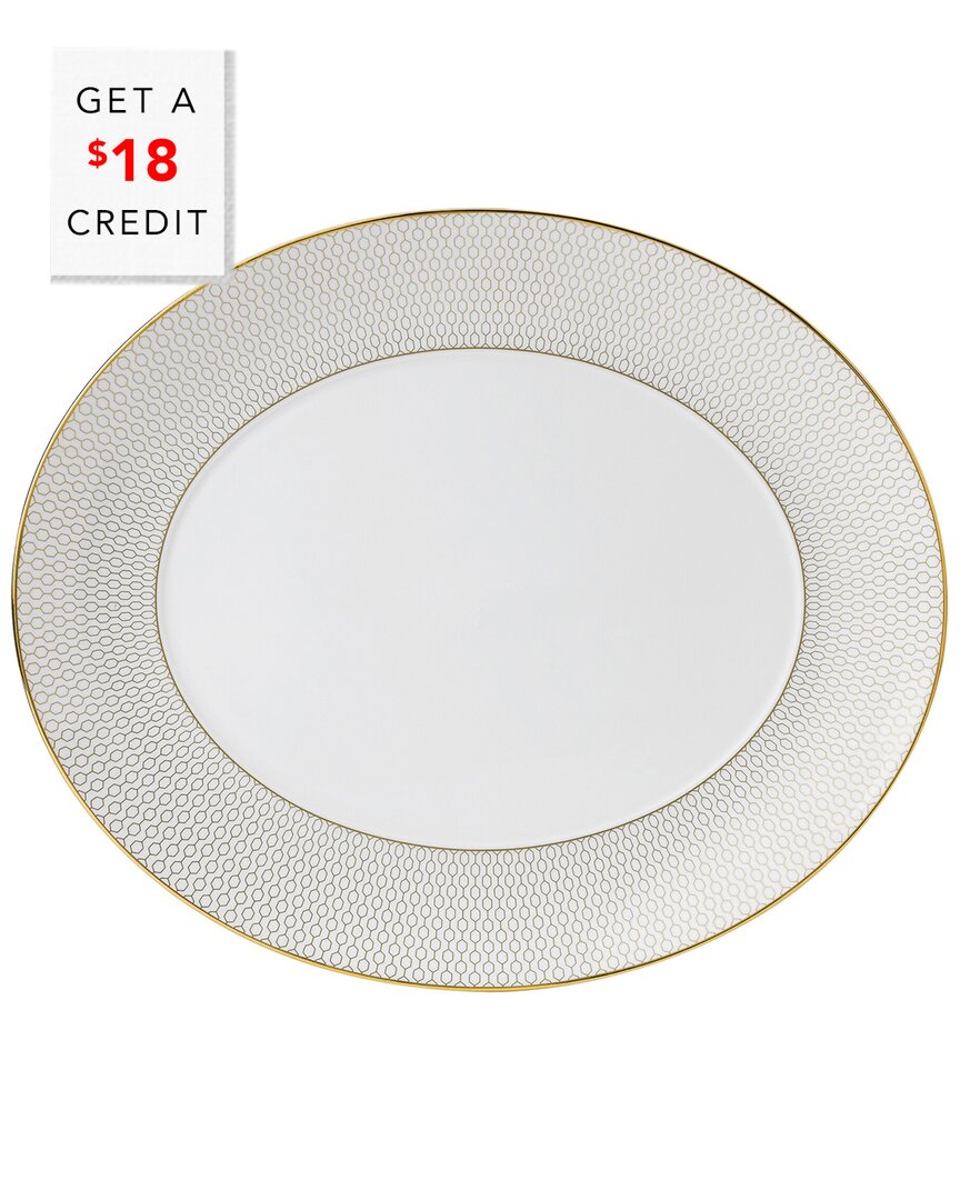 Wedgwood 13in Arris Oval Serving Platter With $18 Credit