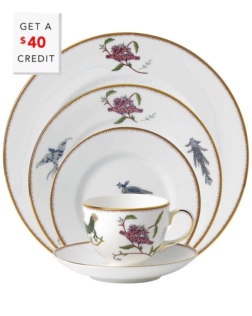 Wedgwood Kit Kemp For  Myth Creatures 5pc Place Setting With $40 Credit