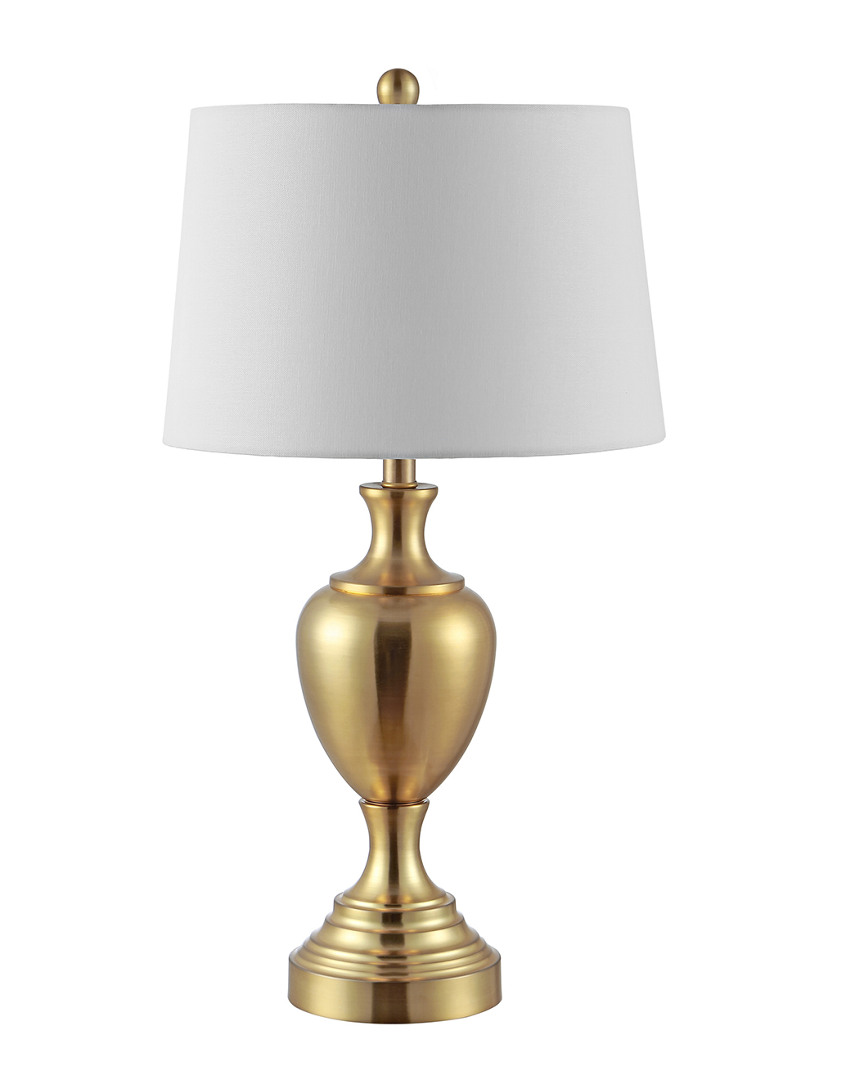 Shop Safavieh Poppy Iron Table Lamp In Brass