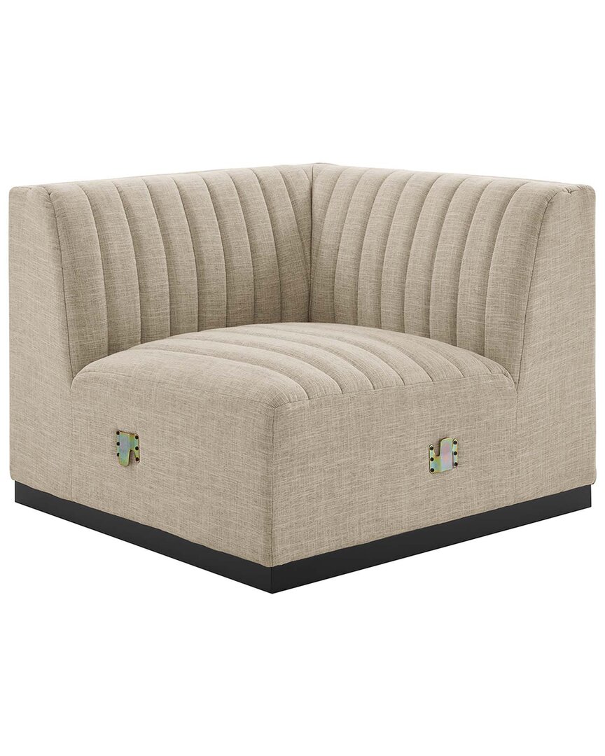 MODWAY MODWAY CONJURE CHANNEL TUFTED FABRIC RIGHT CORNER CHAIR 