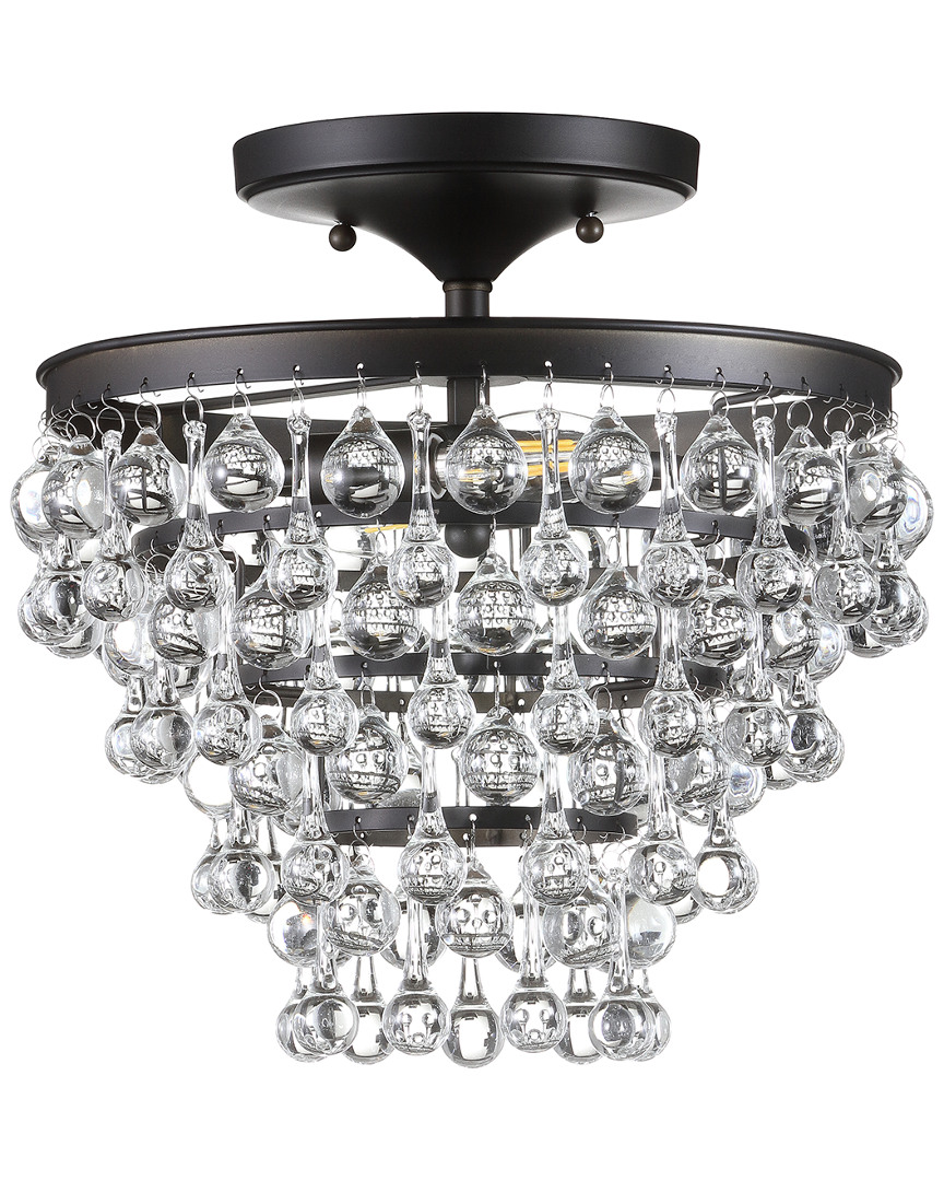 Jonathan Y Toronto Metal Or Crystal Led Flush Mount