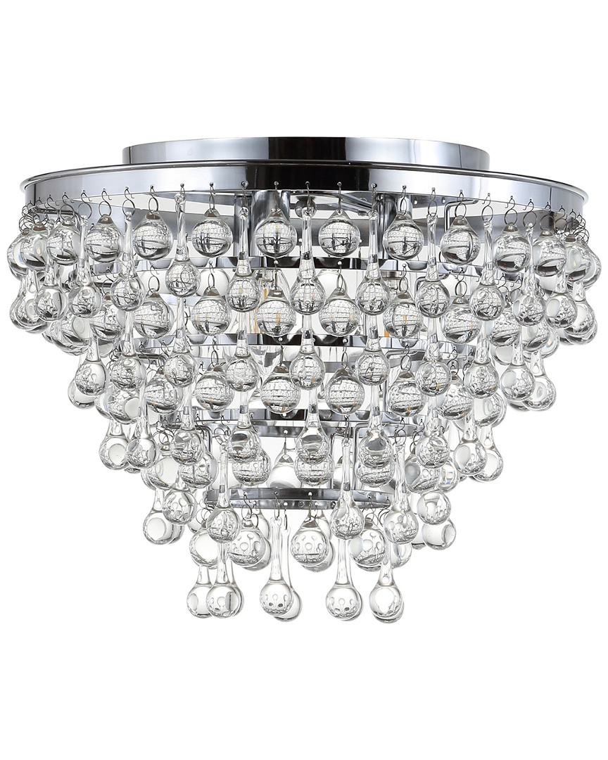 Jonathan Y 3-light Toronto Chrome Flush Mount