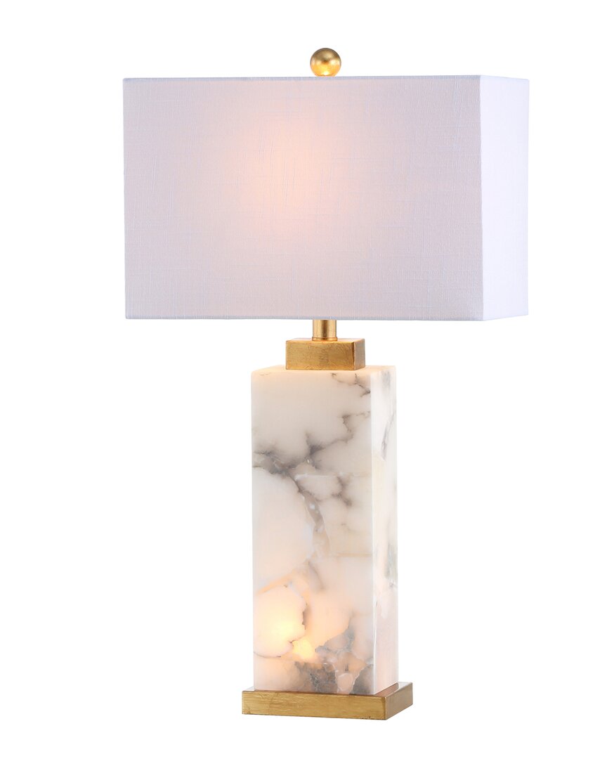 JONATHAN Y JONATHAN Y 27.5IN ELIZABETH WHITE & GOLD LEAF TABLE LAMP