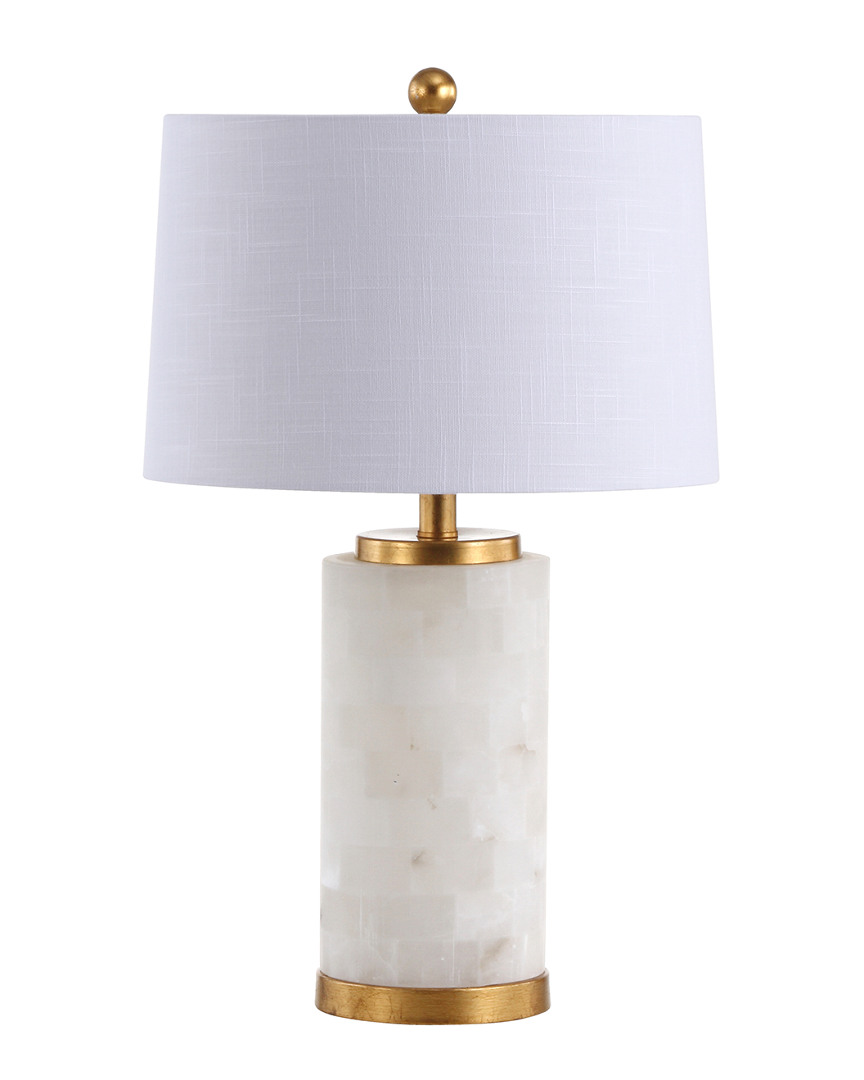 Jonathan Y 25.5in Eliza White & Gold Leaf Table Lamp