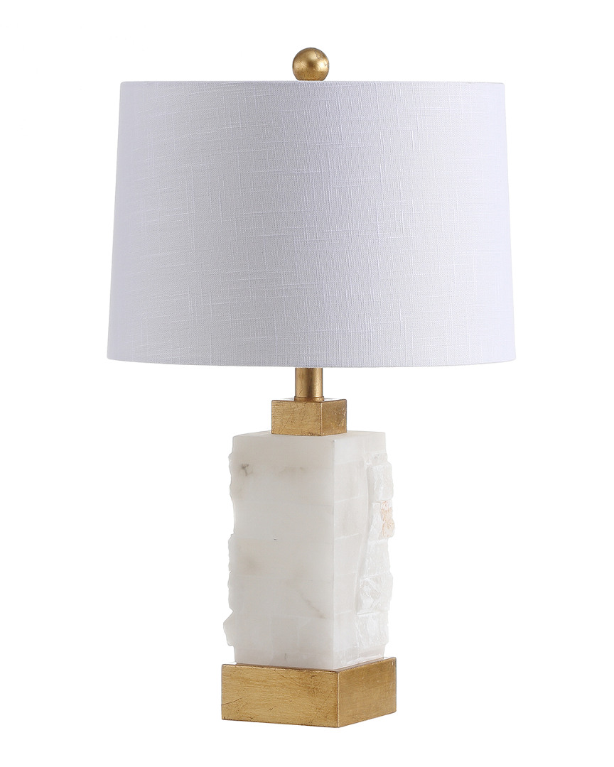 Jonathan Y 23in Eloise White & Gold Leaf Table Lamp