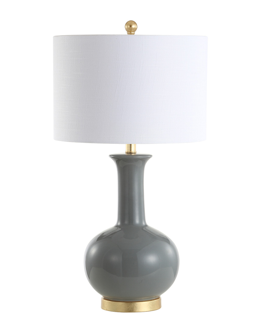 Jonathan Y 27in Brussels Grey & Brass Table Lamp