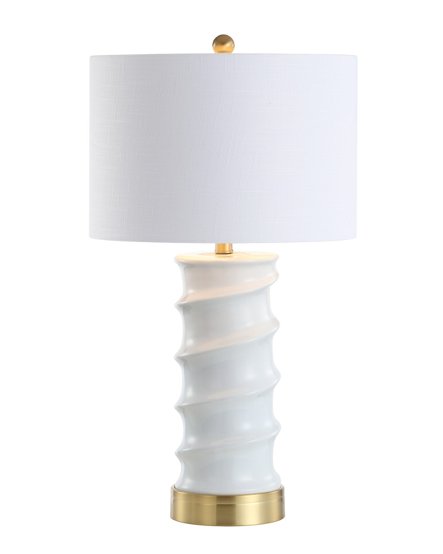 Jonathan Y 28in Taipei White & Gold Table Lamp