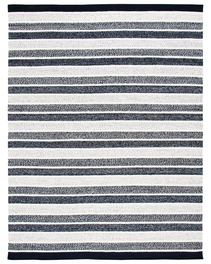 Ralph Lauren Lauren Aiden Flat Weave Wool-blend Rug In Black