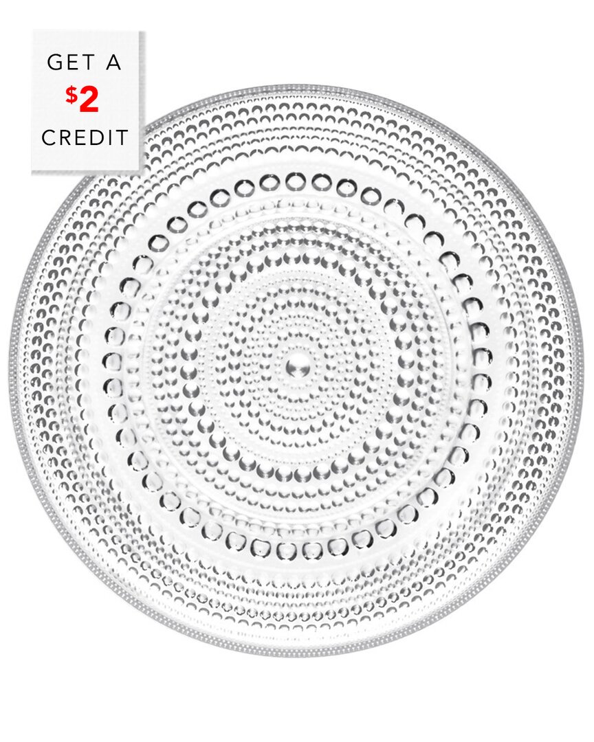 Iittala Kastehelmi 6.75in Clear Plate With $2 Credit