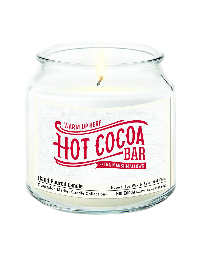 Courtside Market Wall Decor Courtside Market Hot Cocoa Bar Hand-poured Soy Wax Candle In Transparent