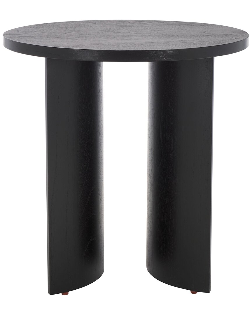 Safavieh Couture Audriella Round Wood Accent Table In Black