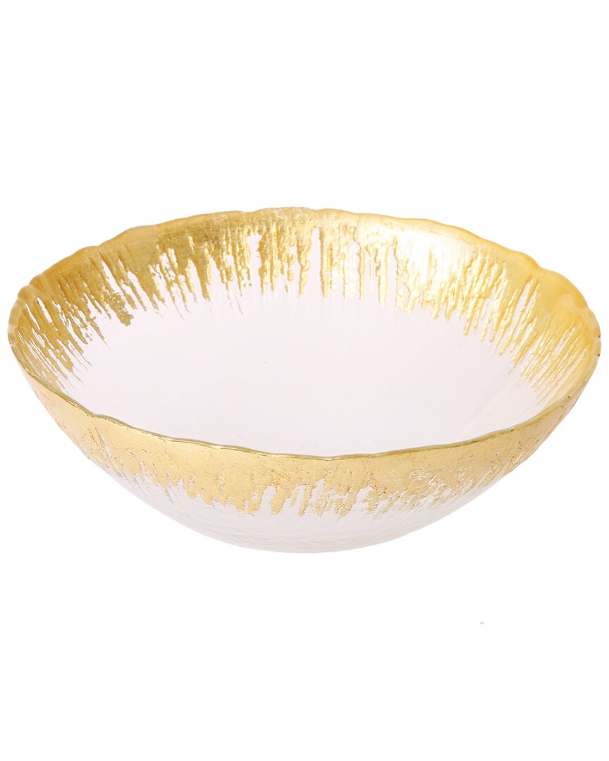 Alice Pazkus 6.75in Individual Bowls With Flashy Gold Design