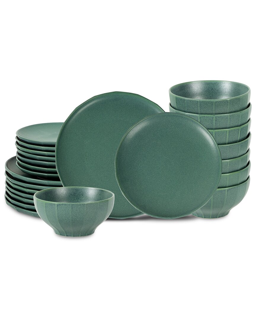 Stone Lain Rio 24pc Dinnerware Set Green