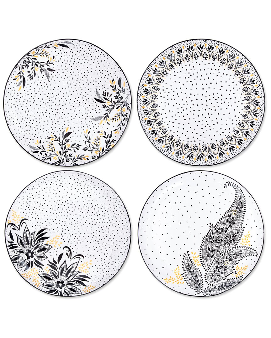 Portmeirion Set Of 4 Artisanne Noir Pasta Bowls