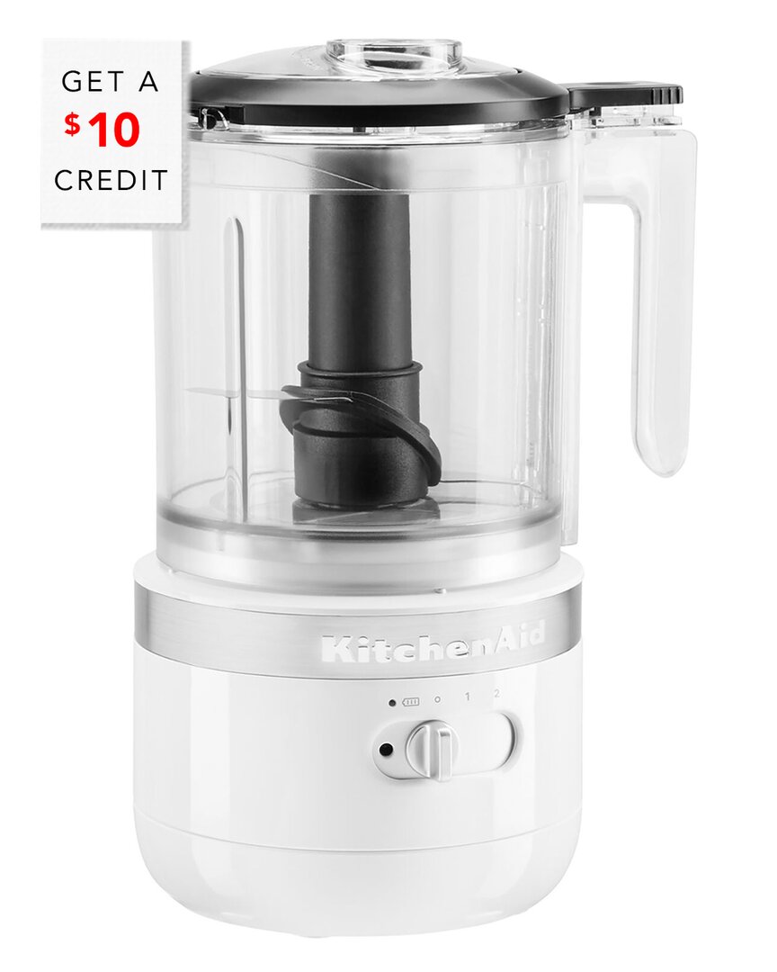 Kitchenaid 5 Cup Cordless White Food Chopper With $10 Credit