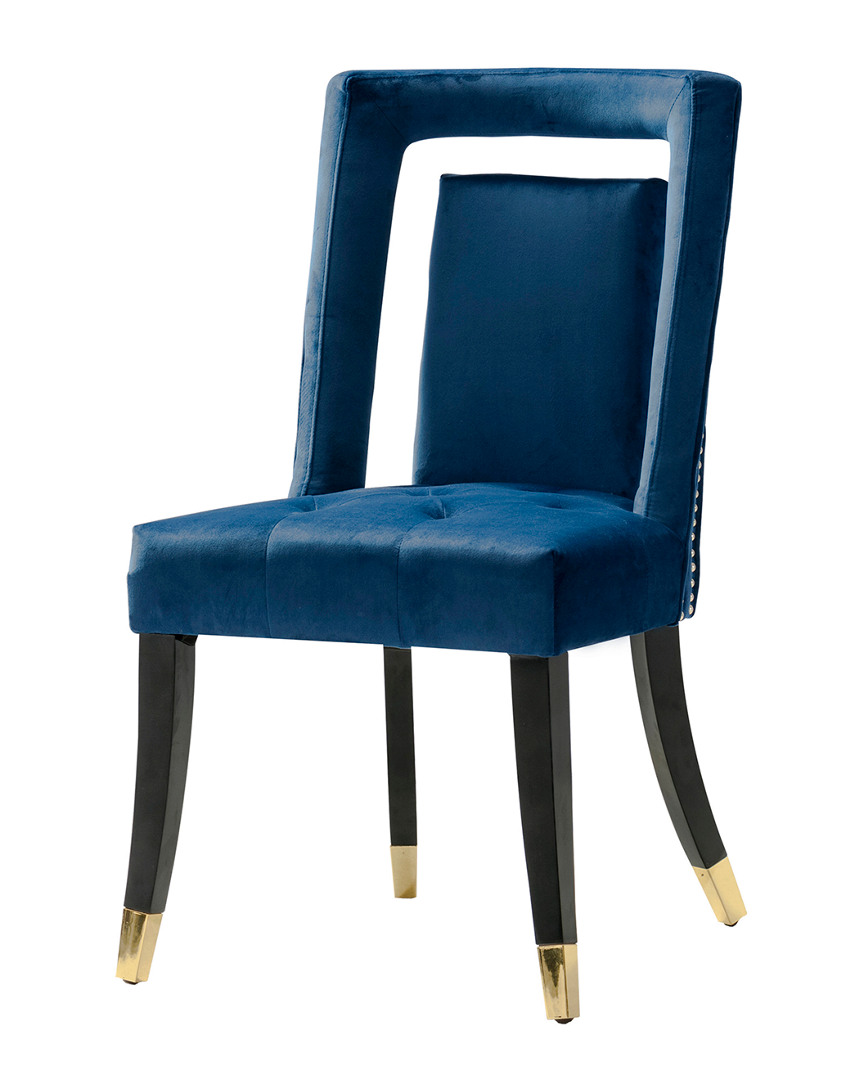 Chic Home Set Of 2 Elsie Navy Dining Chairs