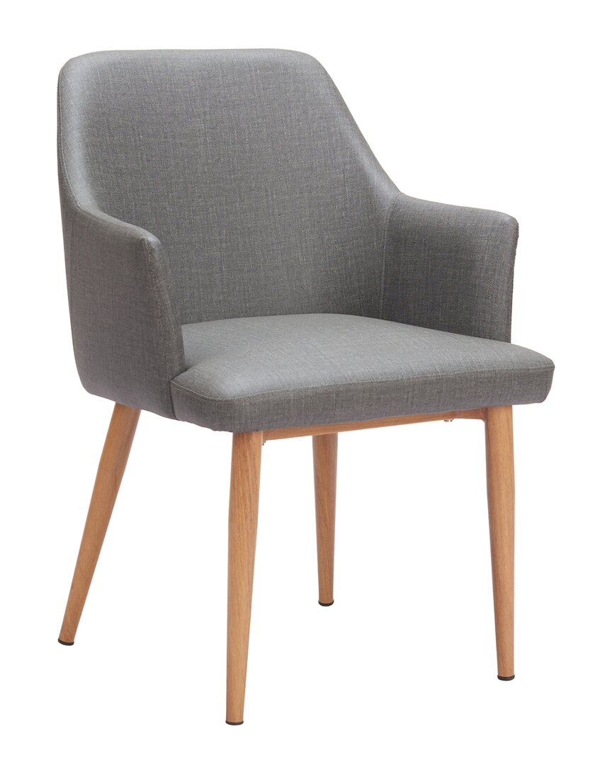 Zuo Modern Set Of 2 Wisom Dining Chairs In Gray