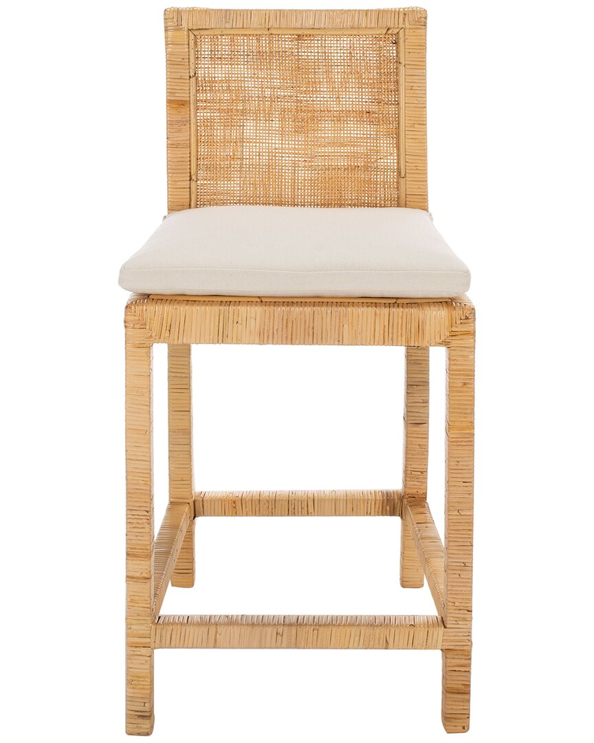 Safavieh Tojo Cane Counter Stool With Cushion