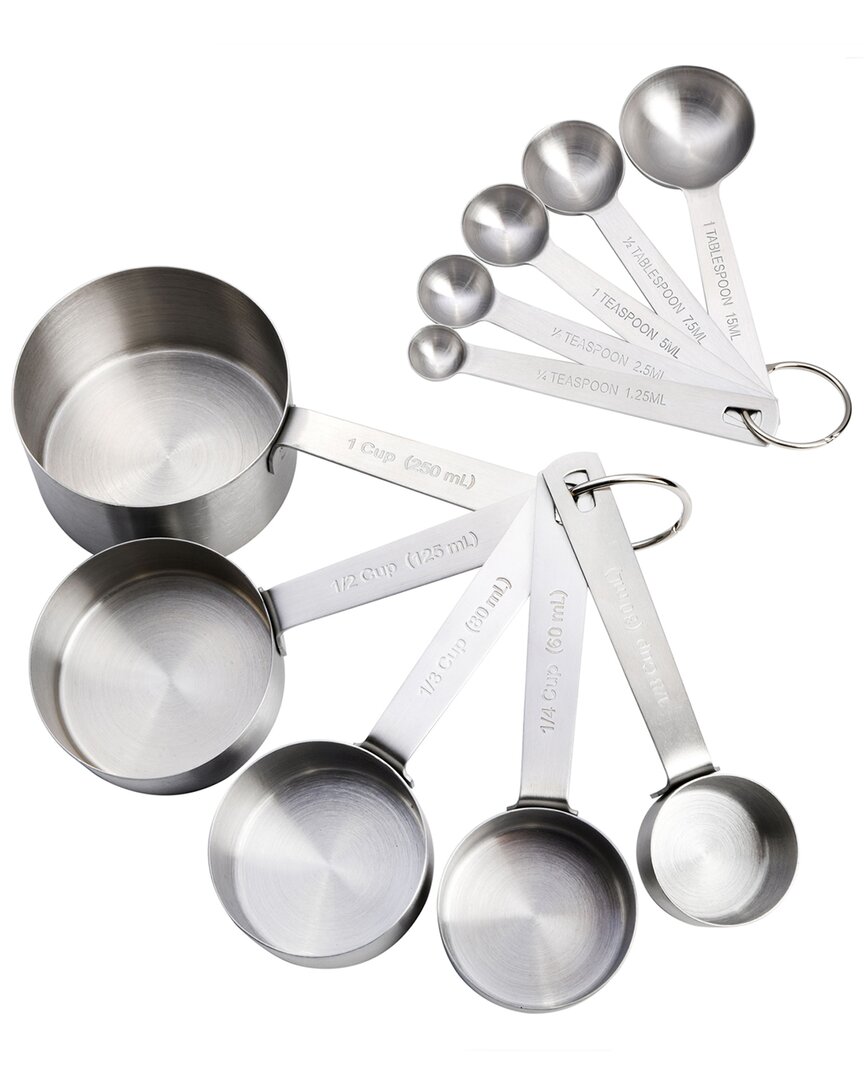 Babish 10pc Stainless Steel Nesting Measuring Cup & Spoon Set