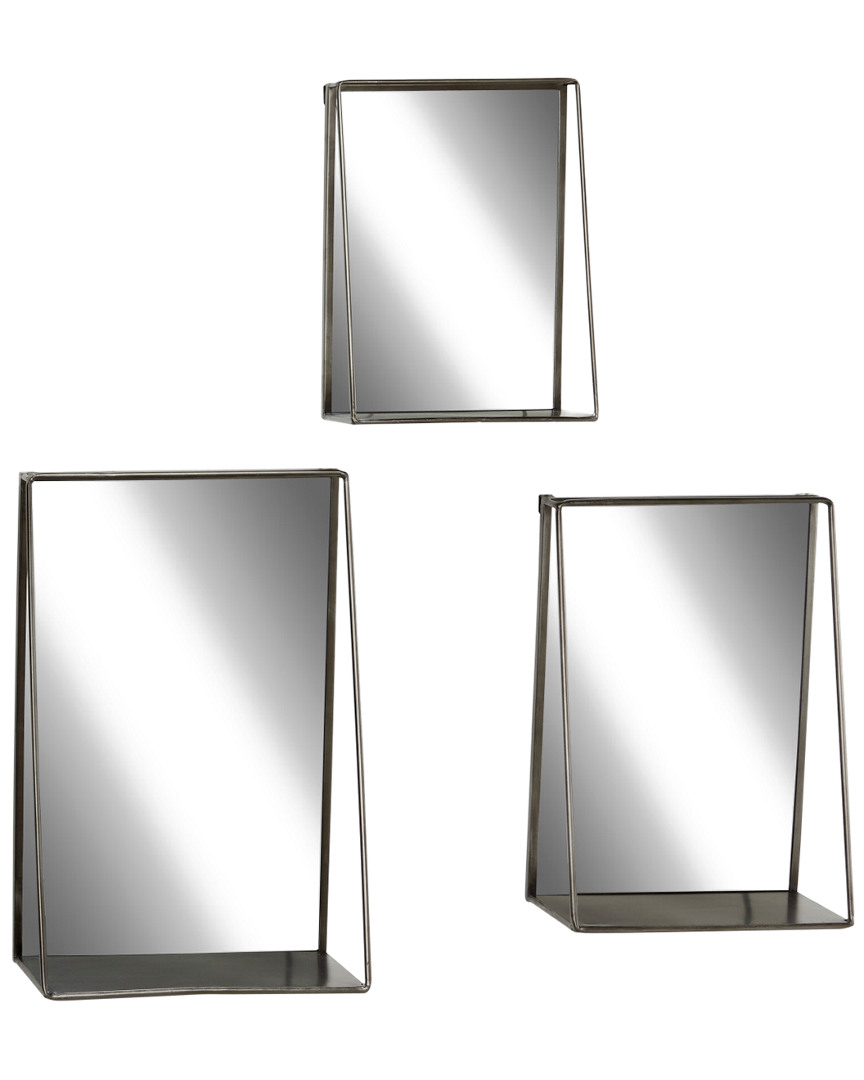 Peyton Lane Set Of 3 Industrial Metal Rectangular Wall Mirrors