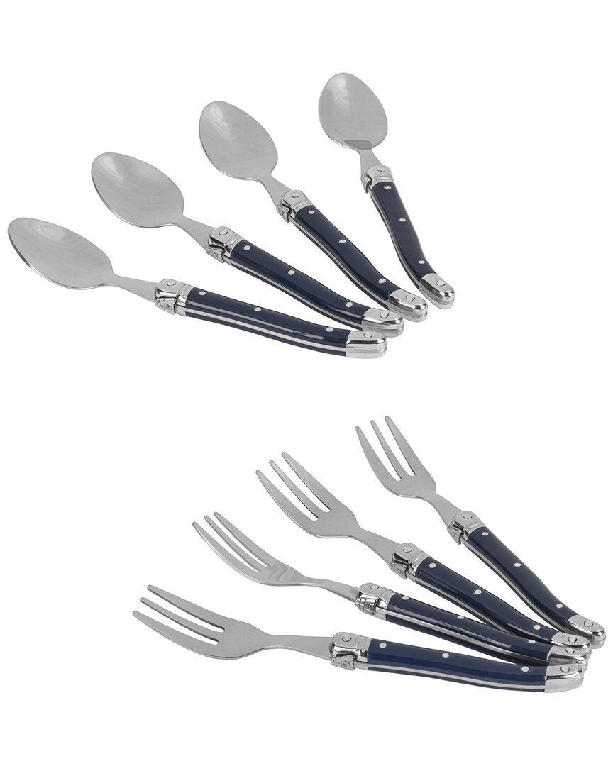 French Home 8pc Laguiole Coffee Spoons & Cake Forks