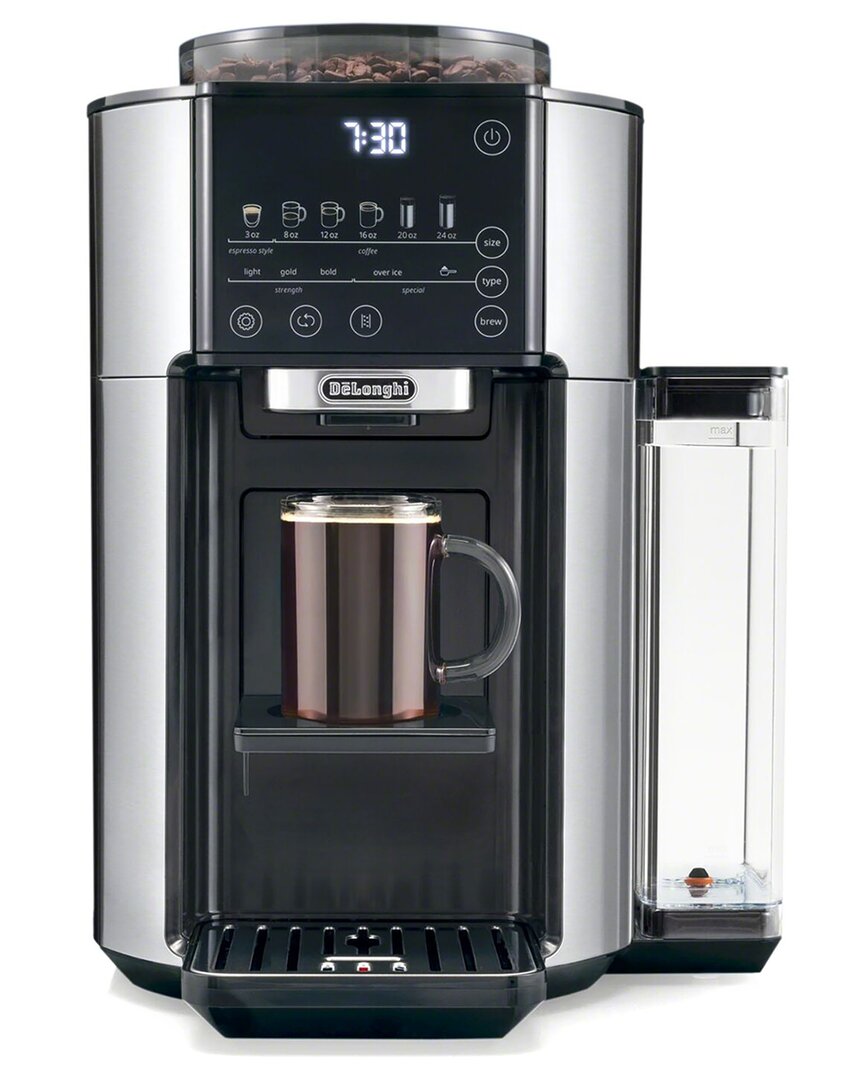 Delonghi De'longhi Truebrew Stainless Automatic Coffee Maker In Metallic
