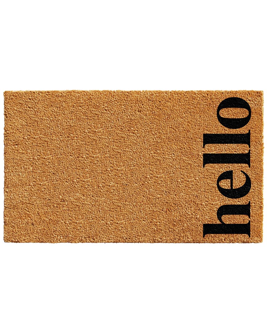 Calloway Mills Vertical Hello Doormat Natural/black