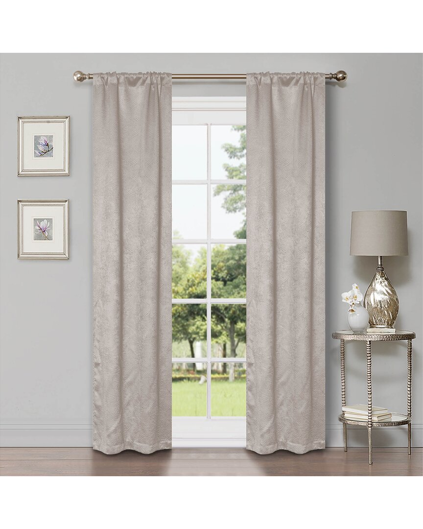 Superior 26x84 Modern Geometric Waves Blackout 2pc Curtain Panel Set In Ivory