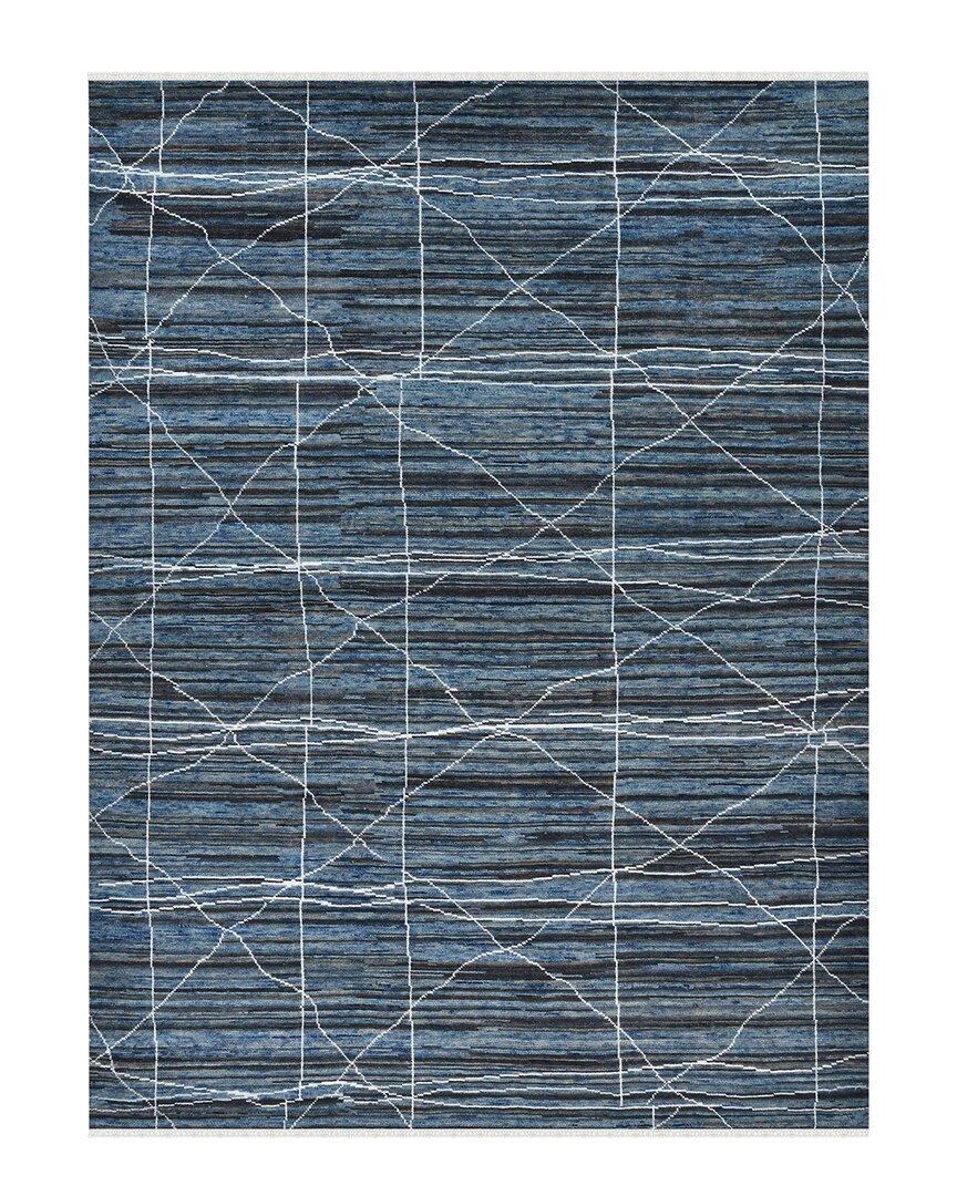 Ar Rugs Amer Rugs Anna Maneux Wool-blend Area Rug In Navy