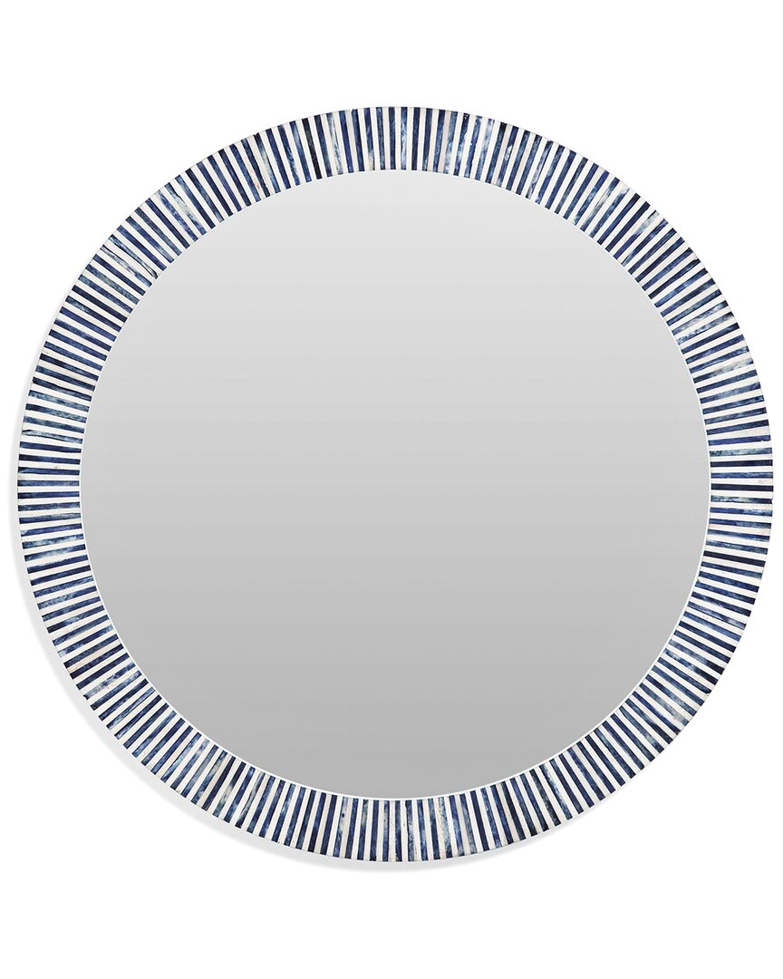 Bassett Mirror Radial Bone Wall Mirror In Blue