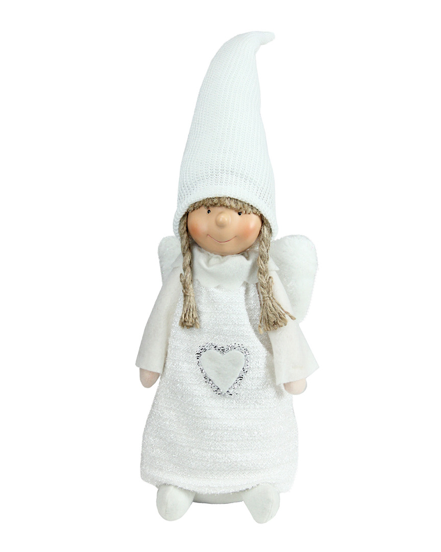 Shop Northlight 19.25in White Snowy Woodlands Girl Angel Christmas Tabletop Figure