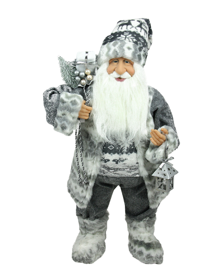 Northlight 24in Alpine Chic Standing Santa Clause Christmas Figure