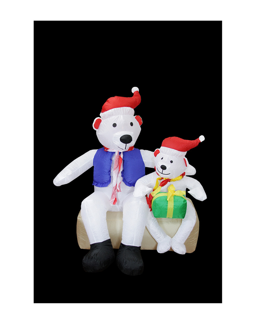 Northlight 4' Inflatable Polar Bear Family Lighted Christmas Yard Art Decoration