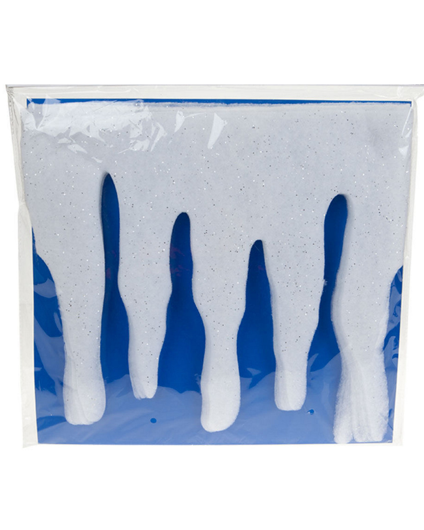 Northlight Discontinued  7' White Glittered Artificial Christmas Craft Icicle Snow Fringe