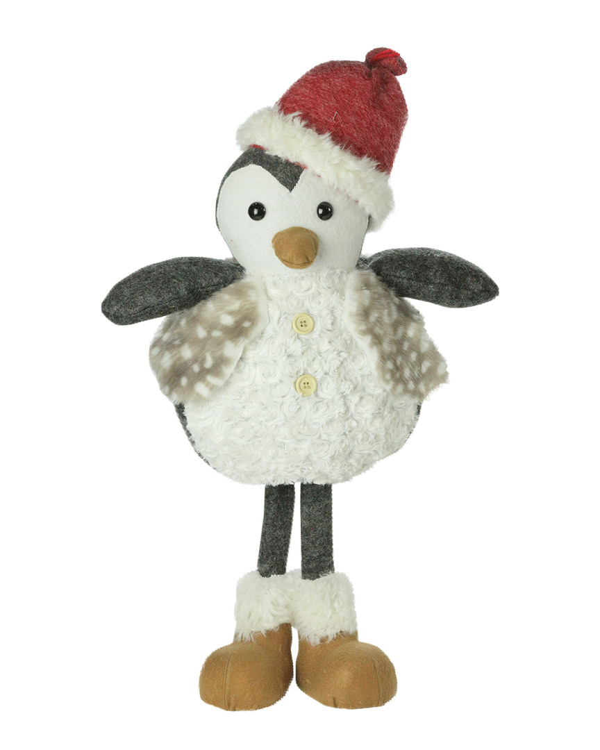 Shop Northlight Plush Standing Penguin Christmas Figure Wearing A Fur Vest