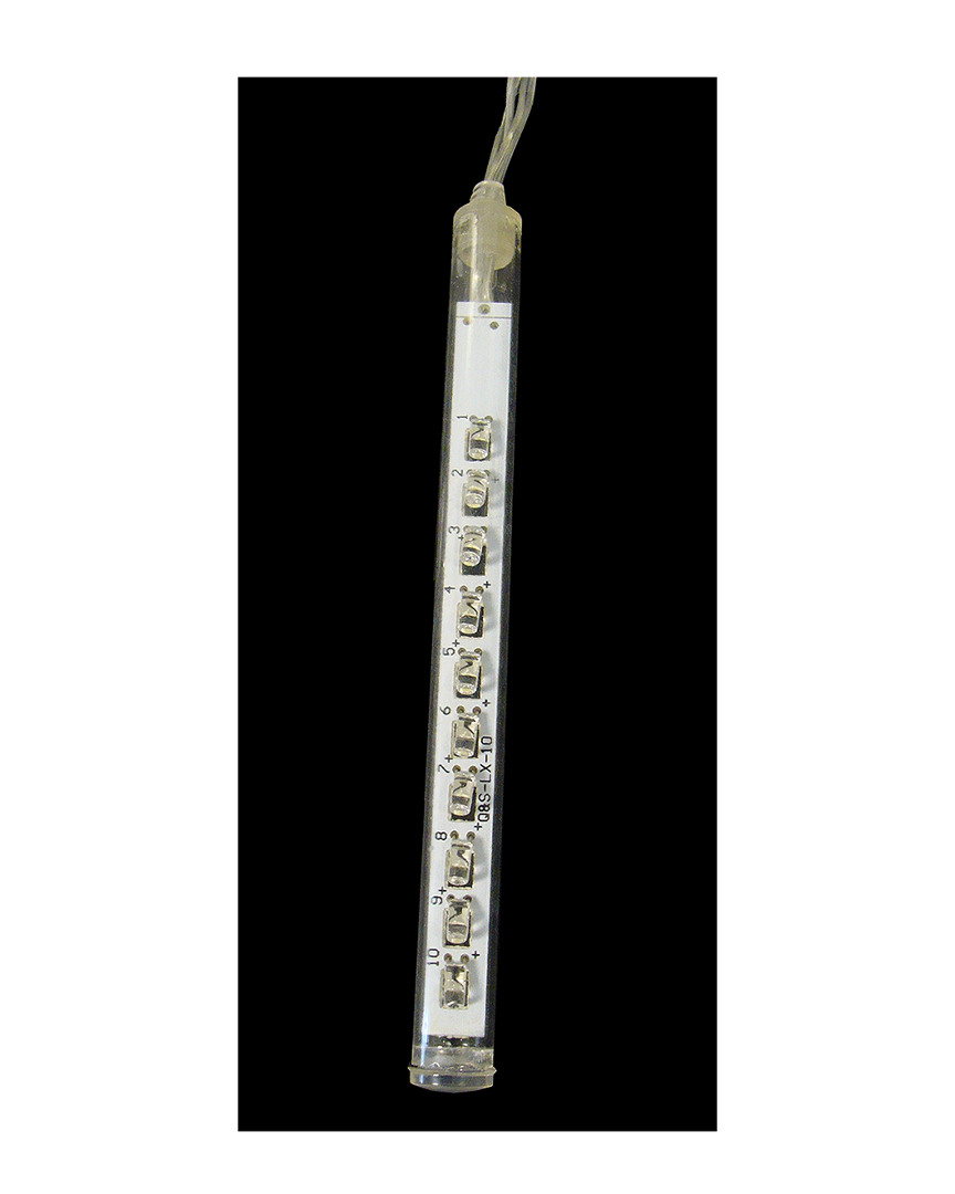 Northlight Set Of 10 Dripping Transparent Icicle Snowfall Christmas Light Tubes 6.5in