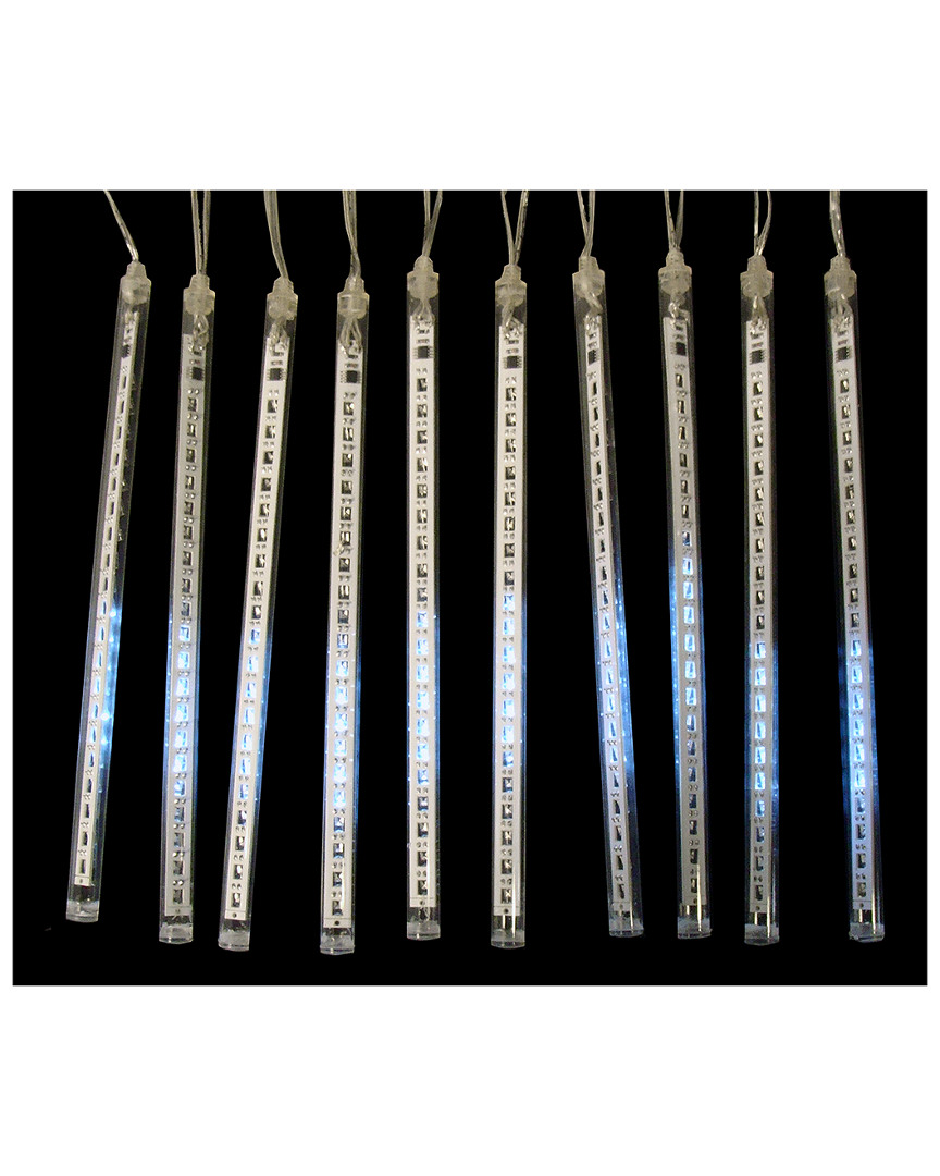 Northlight Set Of 10 Dripping Transparent Icicle Snowfall Christmas Light Tubes 12in