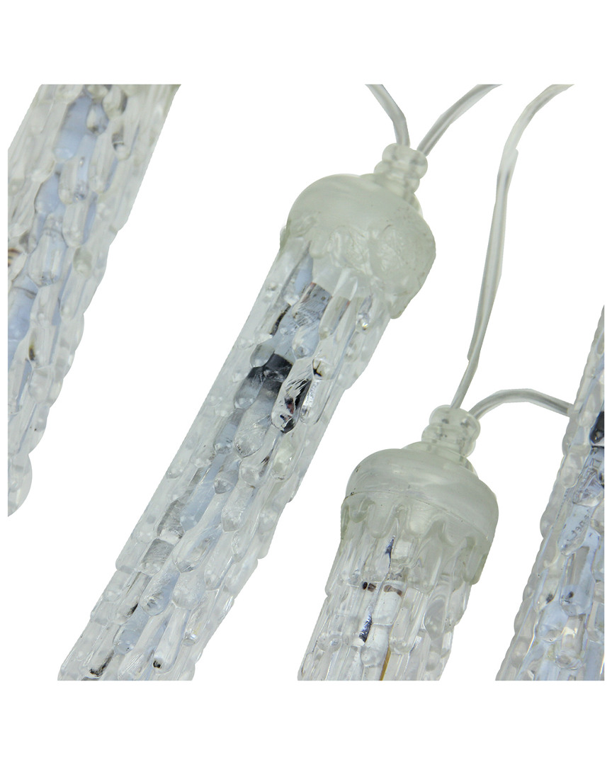 NORTHLIGHT NORTHLIGHT SET OF 16 DRIPPING TRANSPARENT ICICLE SNOWFALL CHRISTMAS LIGHT TUBES