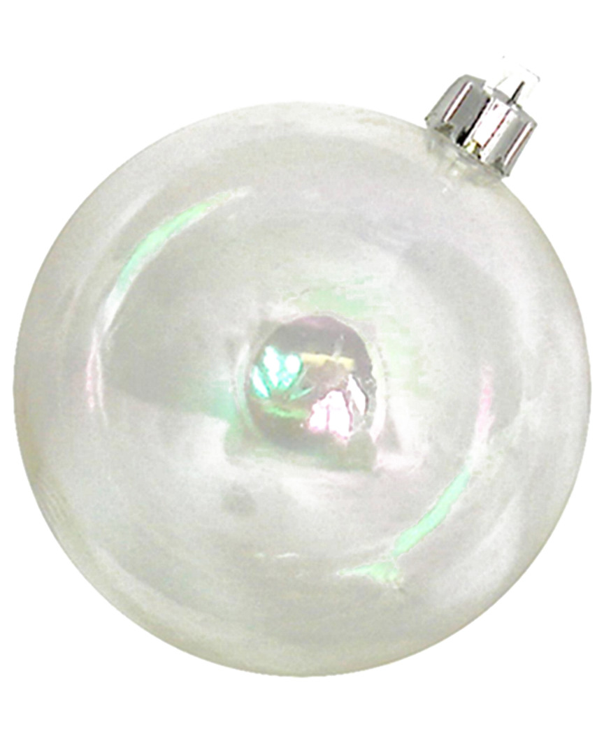 Northlight 32ct Clear Iridescent Shatterproof Shiny Christmas Ball Ornaments