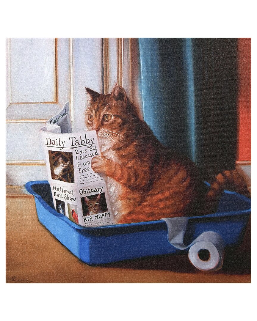 Empire Art Direct Cat On A Throne Graphic Art Print On Wrapped Canvas Wall Art In Multi