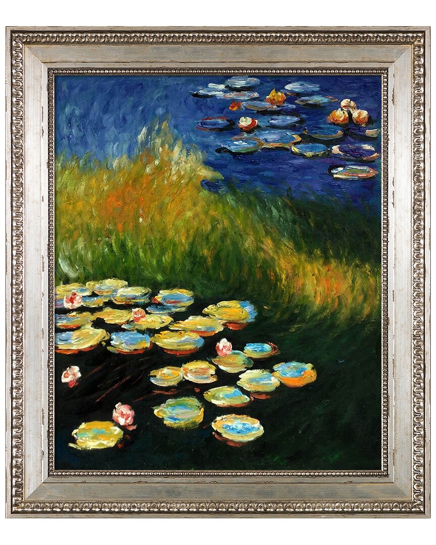 Overstock Art La Pastiche Water Lilies Framed Wall Art By Claude Monet In Multicolor