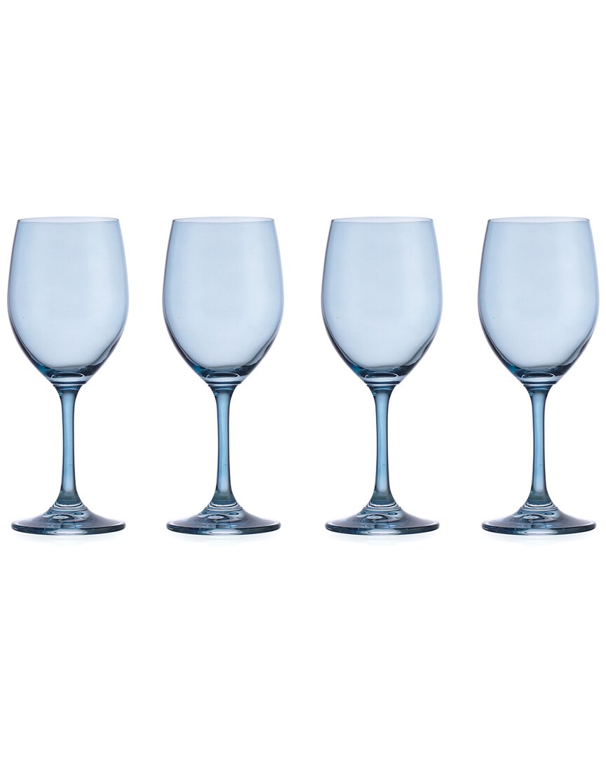 Godinger Set Of 4 Veneto Frost White Wine Glasses