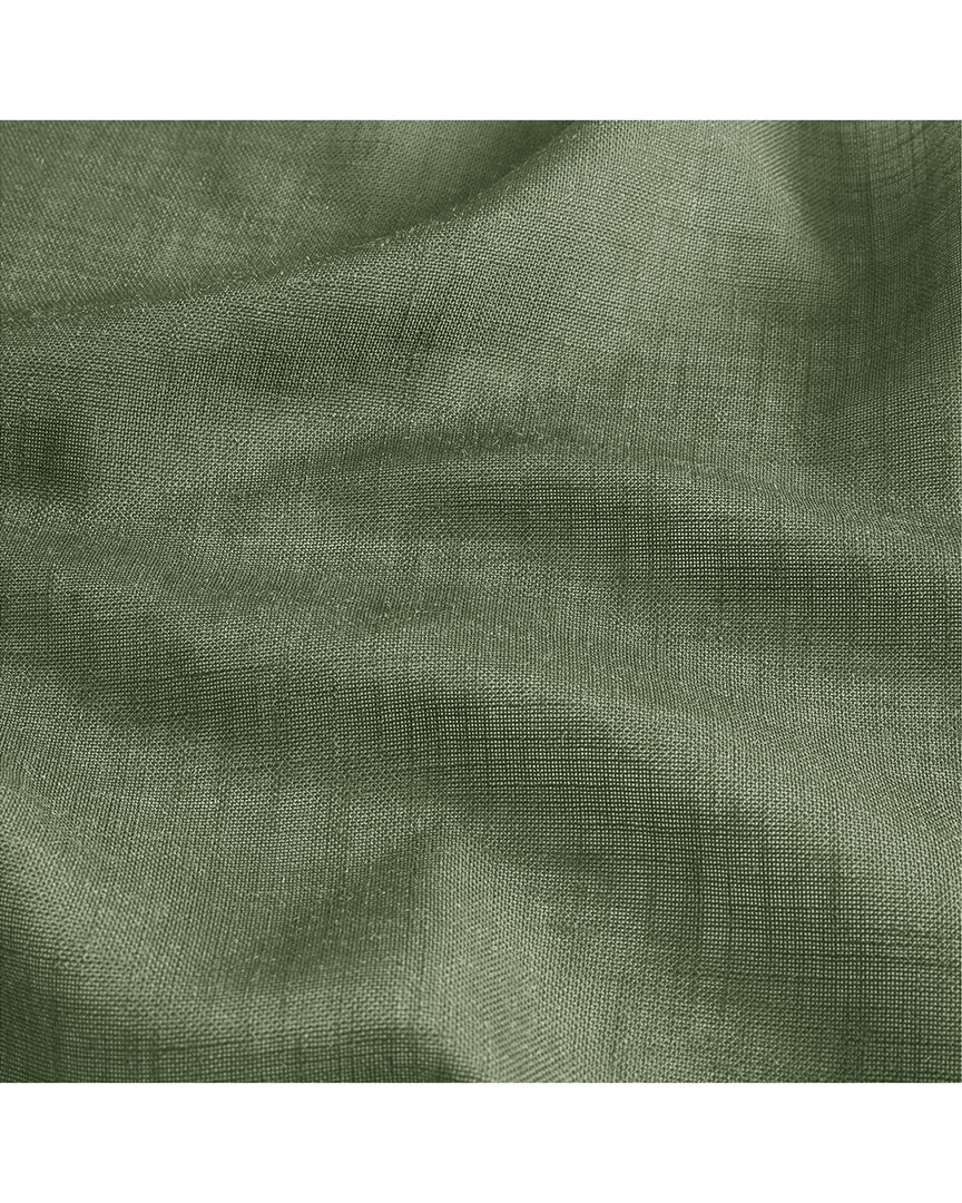 Threadmade Brighton Windowpane Plaid Rod Pocket Back Tab Blackout Window Curtain Panel In Green