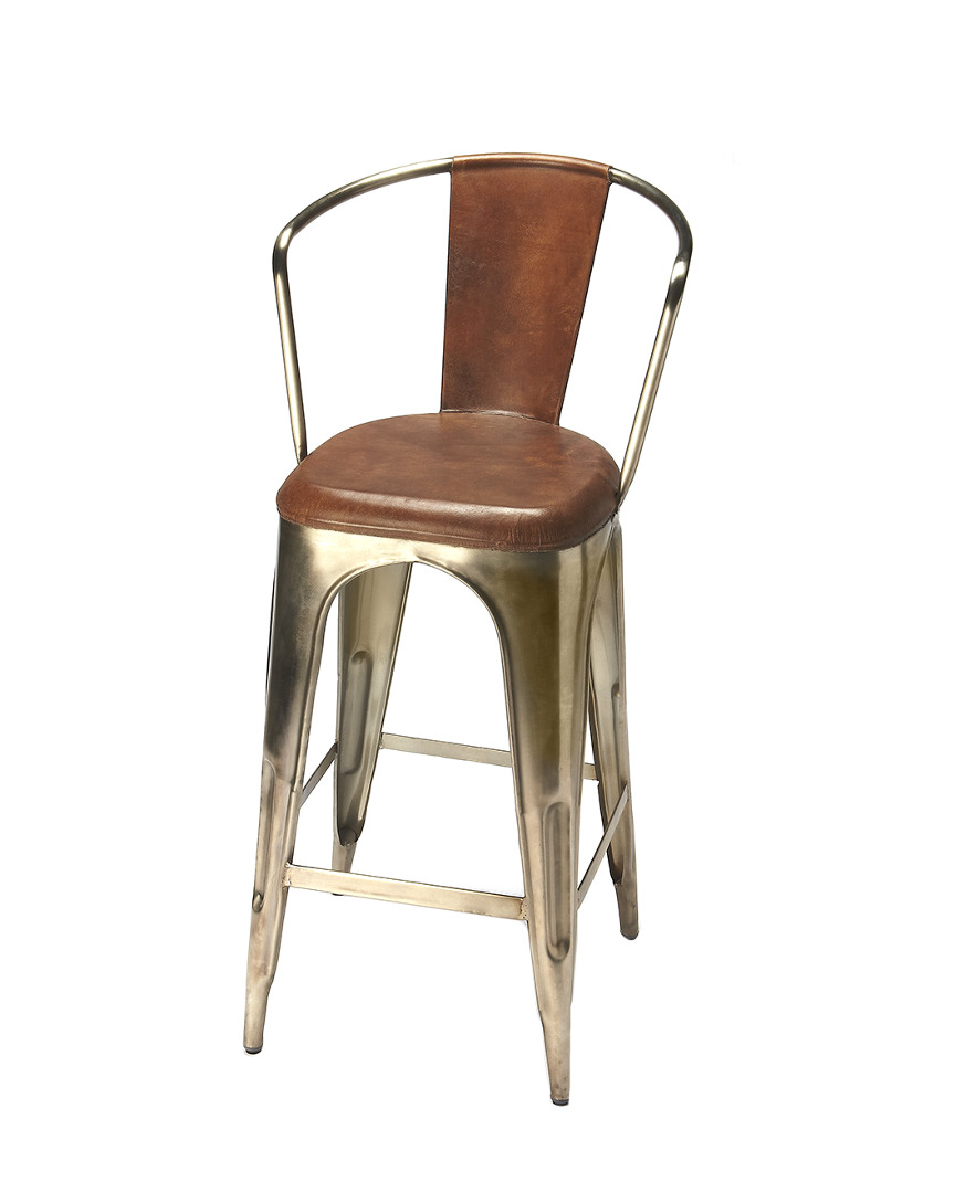 Butler Specialty Company Roland Iron & Leather Barstool